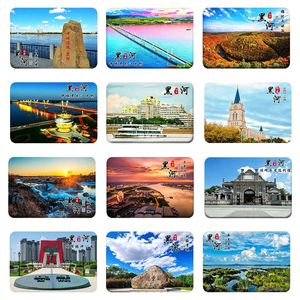 แม่เหล็กติดตู้เย็นลายแลนด์มาร์คเมืองเหอเหอ JWEIJIA ขนาด 47x67 มม. ของที่ระลึก ของขวัญสร้างสรรค์ทางวัฒนธรรม - Product Image 3