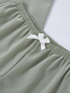 Conjunto de Pijama de Satén Suave, Corto e Informal, para Mujer, con Volantes, para Verano - Product Image 3
