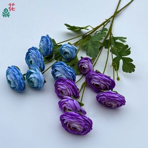 Flores de Rosa Artificiales de Seda, Multicapa, Realistas, para Decoración de Bodas y Hogar, de 3 y 6 Cabezas, para Eventos de Hotel - Product Image 2