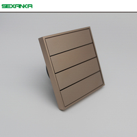 SEXANKA KNX EIB Système domotique intelligent Panneau à bouton-poussoir en métal à 4 bandes Interrupteurs muraux intelligents