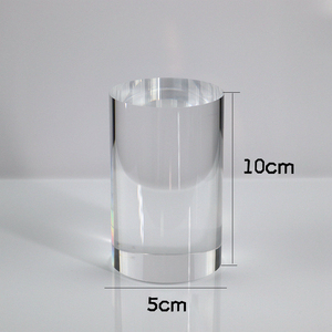 Clear Solid <b>Acrylic</b> Cylinder Display <b>Block</b> 50x100mm Transparent <b>Acrylic</b> Round Pillar Stand Custom Size - Product Image 4