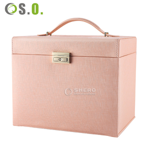 Boîte à bijoux multi-niveaux de grande capacité personnalisée, boîte de rangement à bijoux portable en cuir PU, boîte de rangement pour boucles d'oreilles, colliers, organiseur de voyage - Product Image 6