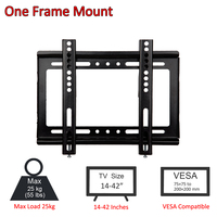Soporte de Pared para TV con Capacidad de Carga de 44 Libras, Apto para Televisores LED/LCD de 14'-42'