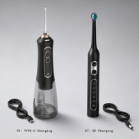 Set Kombo Sikat Gigi Elektrik Rotary 5 Mode Eisler E7 F6 dengan 4 Kepala Sikat 5 Nozzle OEM