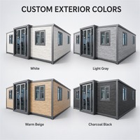 Maison conteneur pliable certifiée CE, structure en acier, isolée, préfabriquée, pour jardin, usage hôtelier ou glamping