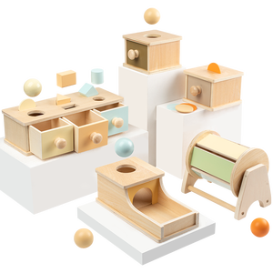 Scatola Montessori con Monete per la Permanenza dell'Oggetto Giocattoli Matematici in Legno per Bambini di 4 Anni Set Educativo Prescolare in Metallo - Product Image 6