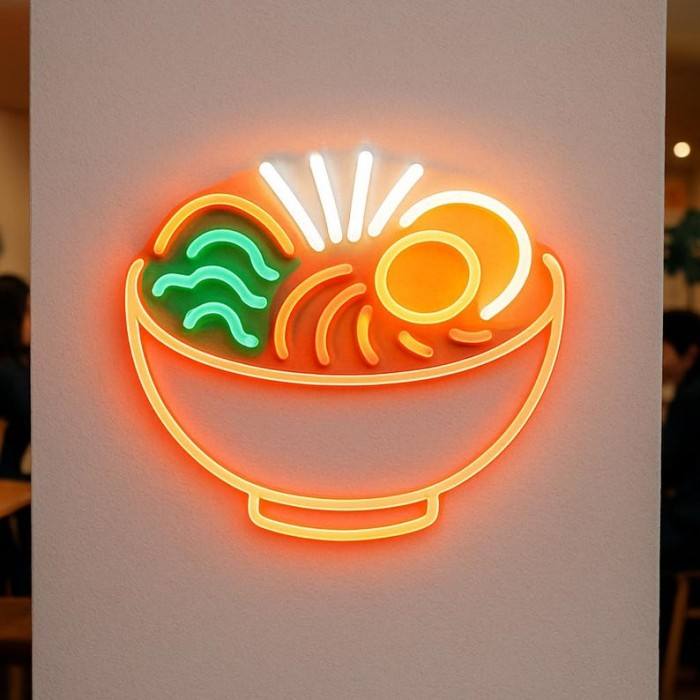 Custom Waterproof LED Neon Lights Ramen Wall Decoration