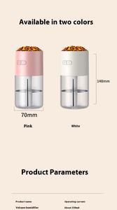 7-цветная лампа вулканический увлажнитель воздуха HS02 280 мл, подходит для автомобильного настольного устройства для бесшумной гидратации ароматерапии - Product Image 5