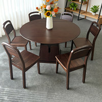 La table ronde extensible de style vintage et minimaliste, idéale pour les rassemblements de groupe, convient aux maisons, hôtels et restaurants.