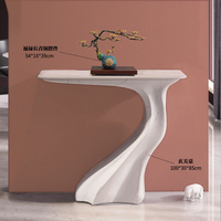 Table console de luxe de style italien moderne haut de gamme avec plateau en fibre de verre pour salon, chambre ou hôtel