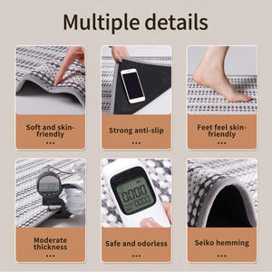 Tapis de salle de bain radiant, géométrique incurvé, en fibre de polyester, à absorption rapide, doux, antidérapant, pour usage domestique - Product Image 5