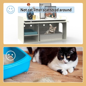 Hidden Cat <strong>Litter</strong> <strong>Box</strong> Cabinet Wooden Cat Washroom <strong>Furniture</strong> - Product Image 3