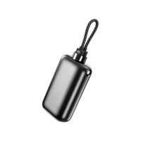 Batterie externe haute capacité 10000mAh, charge rapide 25W, interfaces USB/DC Type-C, câble intégré 2-en-1, chargeur portable léger