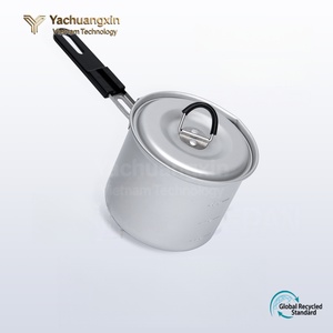 Aluminum Mini Milk <b>Pan</b> 1L <b>With</b> <b>Lid</b> And Foldable Handle For Camping Cooking - Product Image 2