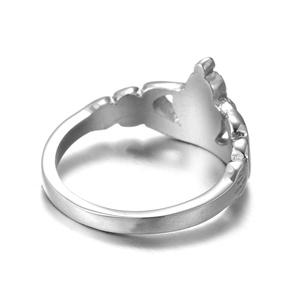 Yiwu Aceon Women's Stainless Steel Ring Pure <strong>Love</strong> Wedding Band Claddagh <strong>Celtic</strong> Promise Heart Crown Engagement Party <strong>Jewelry</strong> - Product Image 2