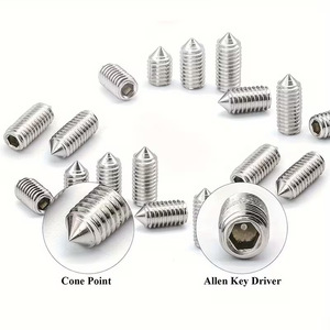 304 Stainless Steel Internal Hex Pointed <b>Set</b> <b>Screws</b> M3 M4 M5 M6 M8 Metric DIN 913 Corrosion Resistant 400pcs - Product Image 2