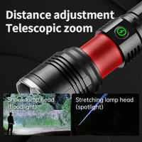 Bande de phosphore longue portée laser blanc 30W Power bank zoom étanche rechargeable usb led lampe torche tactique lampe de poche
