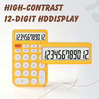 Calculatrice de bureau miniature en plastique JUNNO Jn-600 à 12 chiffres, fonctionnant sur piles (pièces de monnaie), cadeau promotionnel pour le bureau