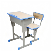 Ensemble de bureau et chaise réglables pour salle de classe, bureau d'apprentissage robuste pour étudiants, mobilier scolaire primaire, bureau et chaise individuels pour étudiants