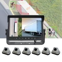 Sistema de Visión Panorámica de 360 Grados, Cámara de Reversa Impermeable para Retroexcavadora, Excavadora, Motoniveladora, Cargadora de Ruedas, Grúa, Camión, Autobús