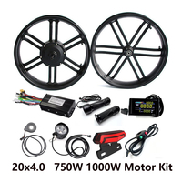 Kit de conversion de moteur de moyeu arrière sans balais à engrenages pour vélo électrique Fatbike 20 pouces 20x4.0, 48V 750W 1000W