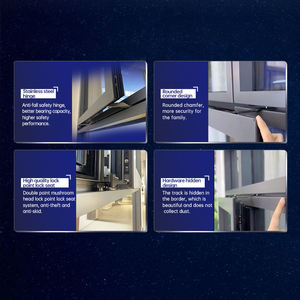 Portes et fenêtres modernes insonorisées et isolées en aluminium, accessoires de profilés en aluminium à <span class=keywords><strong>double</strong></span> <span class=keywords><strong>vitrage</strong></span> - Product Image 3