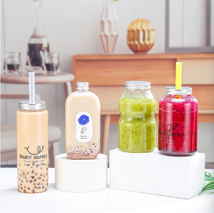 Tốt Nhất Bán 380Ml Rỗng Pet Nhựa Trong Suốt Chai Cho Sữa Chua Độc Đáo Vòng Biểu Tượng Tùy Chỉnh Chai Nước Giải Khát Với Dán - Product Image 3