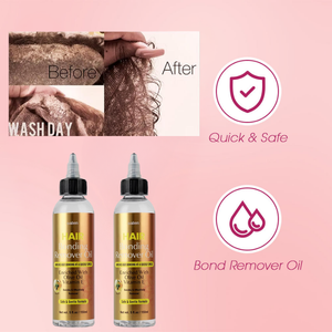 OALEN Hair Bonding Remover Oil 150ml avec huile d'olive Vitamine E Formule douce pour perruques Extensions de <span class=keywords><strong>cheveux</strong></span> - Product Image 3