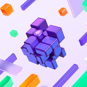 Gan 3x3 Mirror Magnetic Uv Version Rubiks Cube Sticker, jouet de puzzle irrégulier et lisse pour adolescents de 8 à 13 ans - Product Image 1