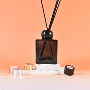 Chất lượng cao 200ml 6.7oz rỗng vuông màu xám đen hương thơm chai thủy tinh với sậy khuếch tán - Product Image 2