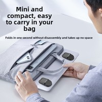 Support pour ordinateur portable en alliage d'aluminium ultra-mince pliable ergonomique auto-adhésif support de refroidissement pour ordinateur portable pour le bureau et les voyages