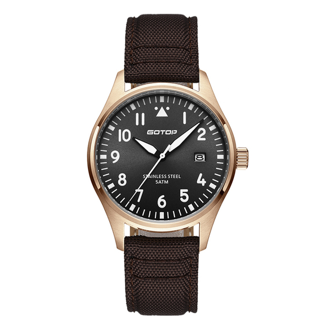 Wholesale Prices Imported Japan Movt Watches with Luminous Hands Casual Decor Nylon Strap Details Quartz Watch with Date/day