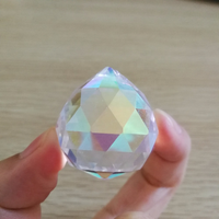 Lampe suspendue boule de cristal coloré avec trous, fabrication artisanale, vente en gros, 15mm 20mm 30mm 40mm 50mm 60mm