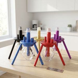 Chicha portable mini droite en verre dépoli moderne avec base en aluminium pour voyage et fêtes en extérieur - Product Image 5