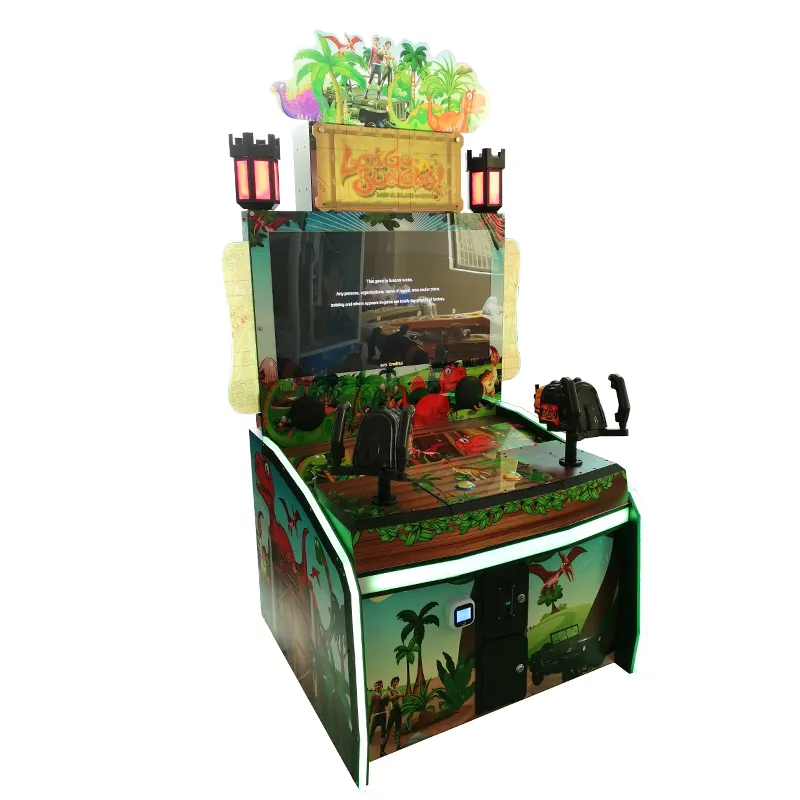 Electronic Coin Pusher Arcade Slot Coin Operated Kids Ticket Redemption Gun Shooting Game Machine For Children