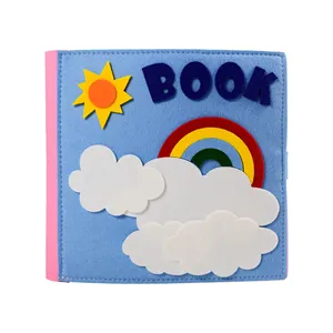 感觉安静的Books-3D忙碌的书毡板幼儿学前日常生活故事讲述早期学习互动游戏套件