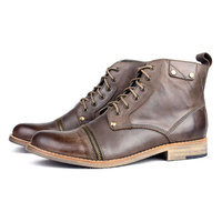 Chaussures de haute qualité, fabricant de chaussures, cuir de vache véritable, hauteur de la botte plate, semelle en caoutchouc, chaussures décontractées, bottes de cow-boy
