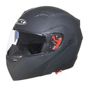 WLT-118フリップアップヘルメットダブルバイザーUVおよびMATTスポーツ安全のためのDOT証明書付きの無害な塗装