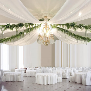 Kit de décoration de draperie personnalisée Xinlan pour <span class=keywords><strong>mariage</strong></span>, banquet, fête, draperies de <span class=keywords><strong>plafond</strong></span> en mousseline de soie transparente - Product Image 3