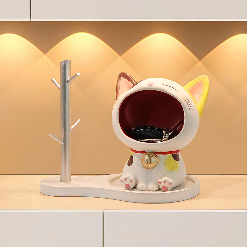 แมวปากใหญ่สองสี + กรอบรองรับเงิน