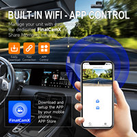 Caméra de tableau de bord de voiture, enregistreur vidéo avant 2K, WiFi DVR, vision nocturne infrarouge, WDR, grand angle 170°, application gratuite, enregistrement audio, 1 an