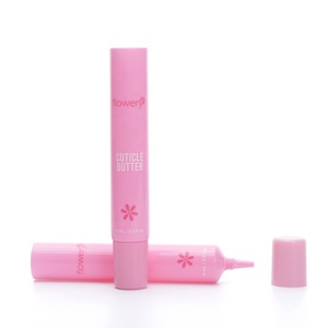 Wholesale 10ml-20ml Pink Plastic Cosmetic Tubes Offset Printing With Connected Long Nozzle Inner Plug Cap For Eyes Cream Lotion - Product Image 2