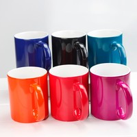 Mug magique sensible à la chaleur Topjlh Sublimation Blank 11oz, entièrement personnalisable en couleur, pour la consommation quotidienne, cadeau de Noël, de fête ou d'anniversaire.