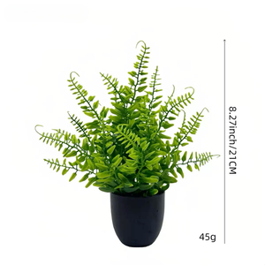 Lot de 4 plantes artificielles d'<span class=keywords><strong>eucalyptus</strong></span> durables Der Rose, petites jardinières bleues, décoration intérieure pour salle de bain et salon - Product Image 6