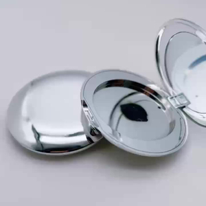 Paleta vacía de una sola capa de plata redonda delgada para polvo compacto rubor corrector contorno resaltador sombra de ojos - Product Image 4