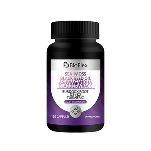 Factory Direct <strong>Sea</strong> <strong>Moss</strong> 120 Capsules Black Seed Oil Ashwagandha Bladderwrack Vitamin D3 K2 Turmeric Vitality Immunity Longervity - Product Image 6