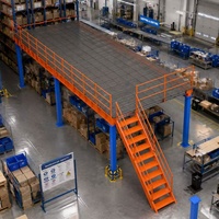 Plateforme de stockage industrielle en acier, à plusieurs niveaux, modulaire, résistante à la corrosion, personnalisable, pour mezzanine