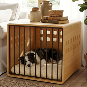 <strong>Wooden</strong> Luxury Modern <strong>Dog</strong> &amp; Cat Cage Indoor Large Rectangular Breathable Ecofriendly Assembled <strong>Dog</strong> Kennel Pet Furniture - Product Image 1