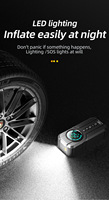 Compresseur d'air portable pour voiture, gonfleur de pneus mobile rechargeable 6000mAh 150PSI, très vendu