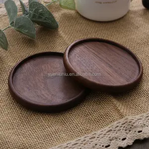 Factory Custom Plate Display Wood Pot Coasters Wooden Tray Cup Tea Blank Engraved Coasters For Drink